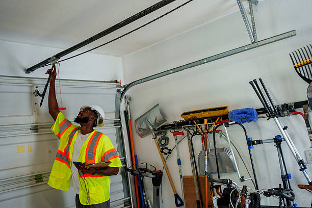 Professional Garage Door Panel Replacement technician working in Pittston, PA